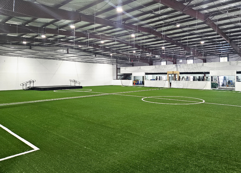indoor soccer turf installed at sports facility in Ohio