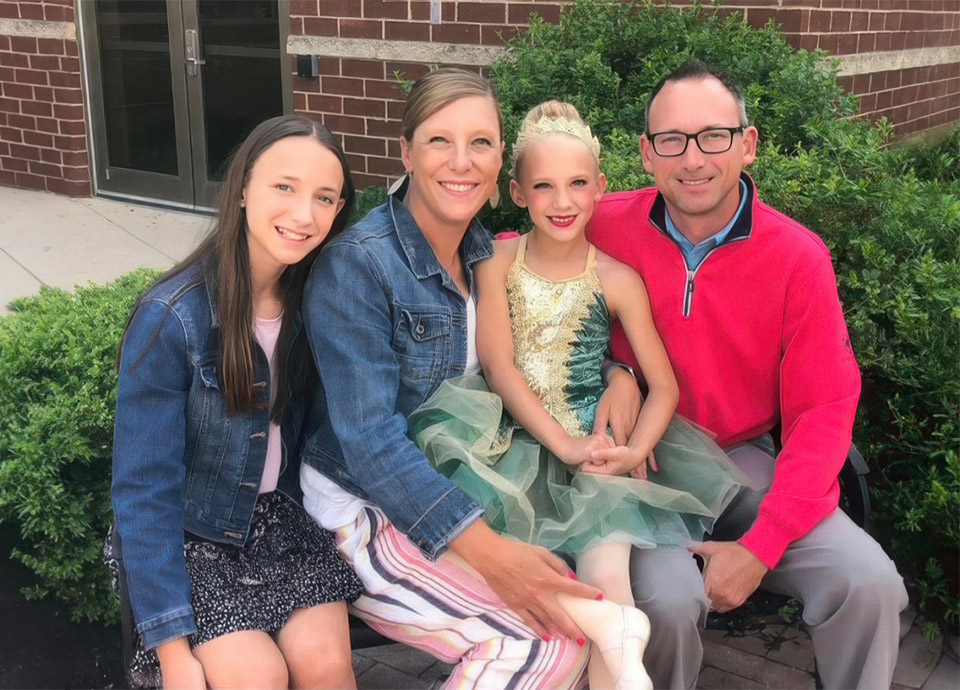 David McLaughlin with his wife and two children